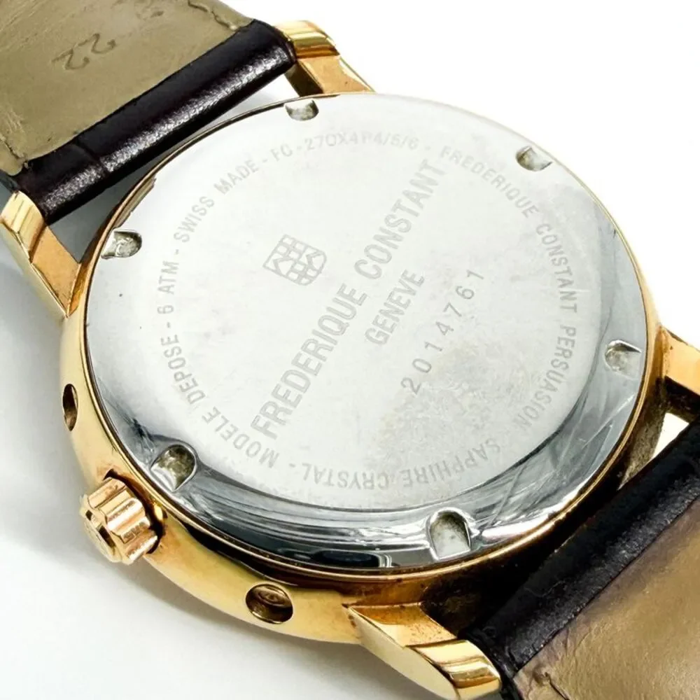 Frederique Constant Classic Business Timer Gold Brown